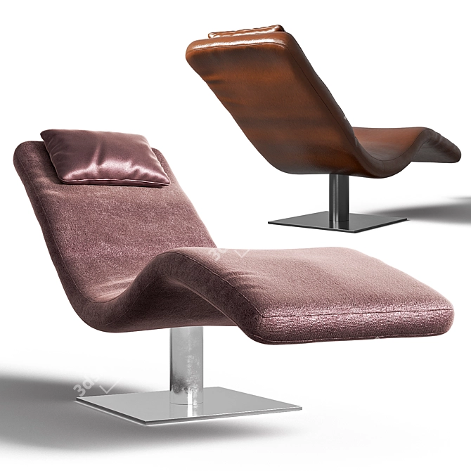 Modern Lounge Chair Kalinda 3D model image 2