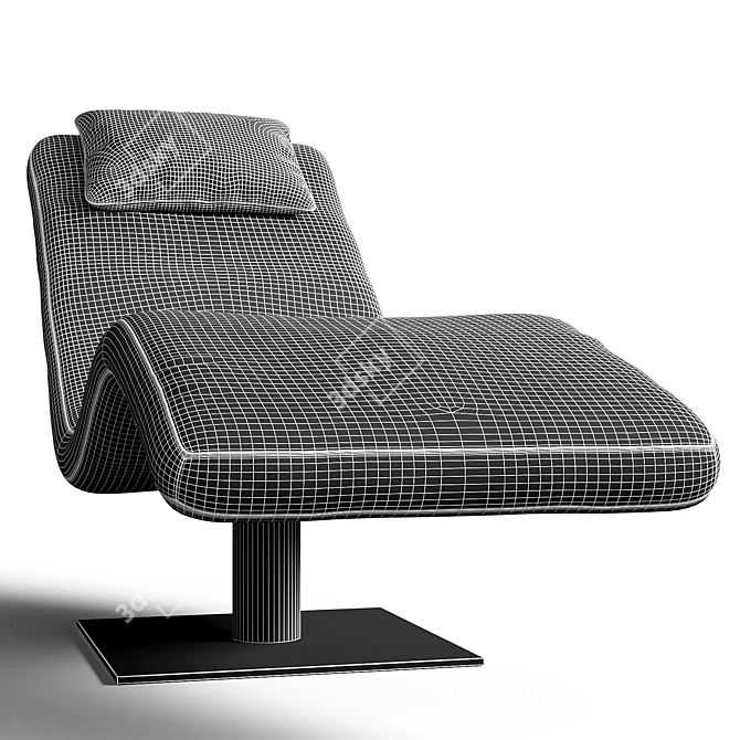 Modern Lounge Chair Kalinda 3D model image 5