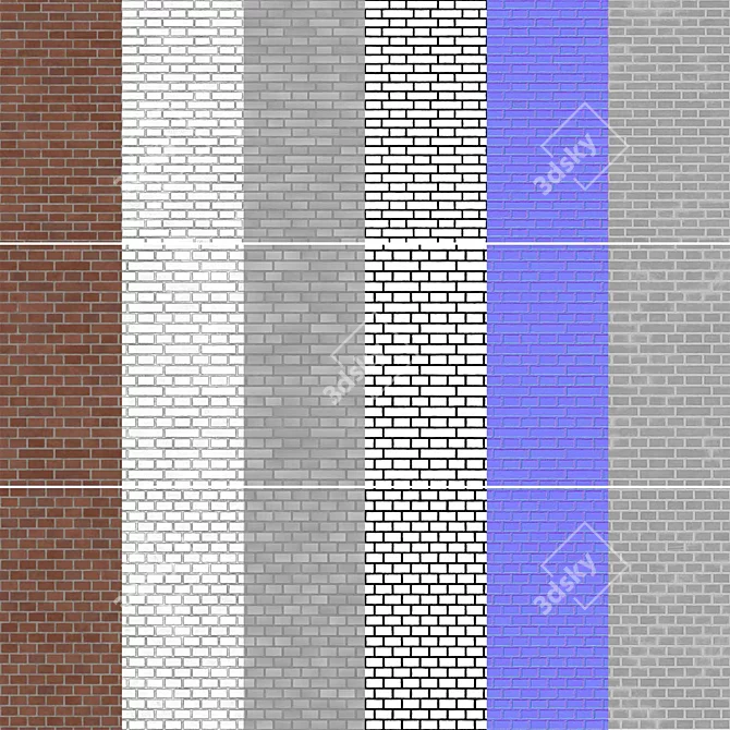 Seamless Brick Texture Pack 3D model image 6