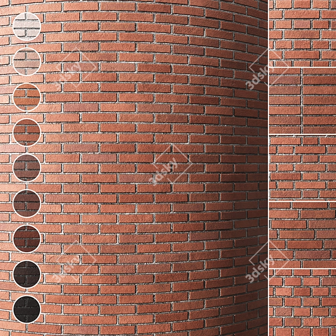 Seamless Brick Texture Pack 3D model image 7