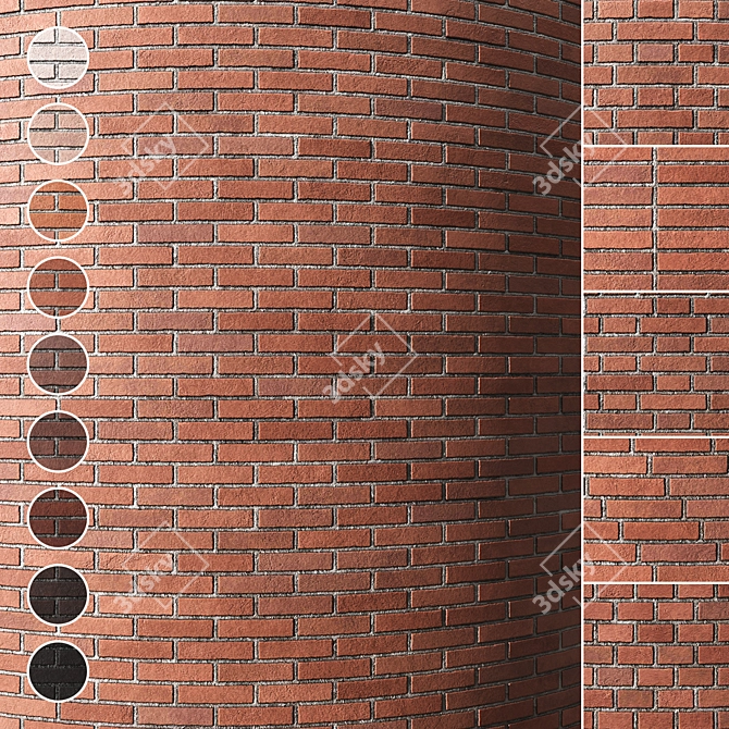 Seamless Brick Texture Pack 3D model image 9