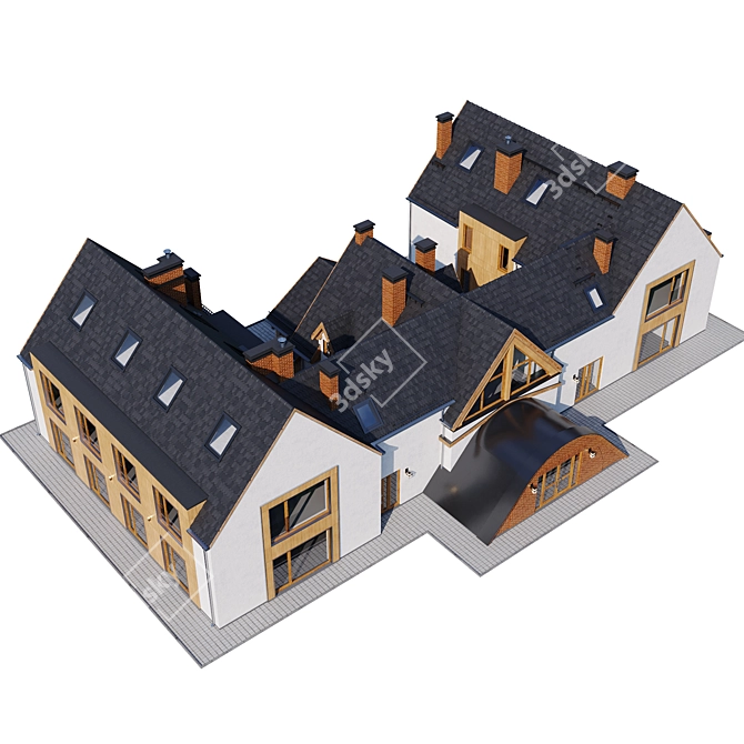 Cosy Cottage 3D Model Kit 3D model image 4