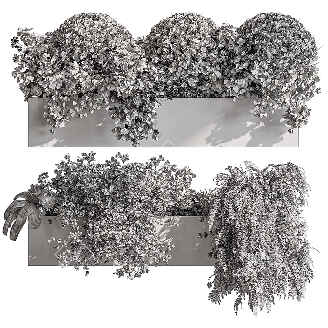 532 Hanging Plants Outdoor 3D model image 5