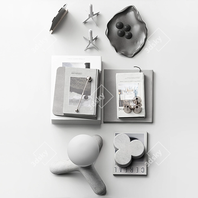  Modern Minimalist Decor Set 3D model image 2