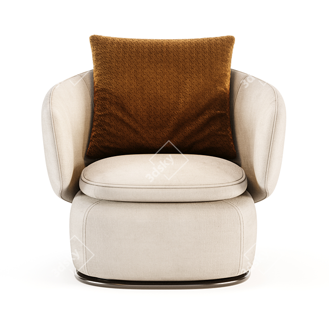 Elegant Swivel Chair with XForm 3D model image 2