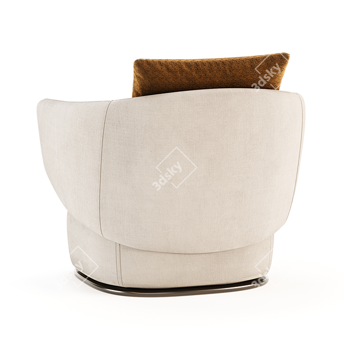 Elegant Swivel Chair with XForm 3D model image 5