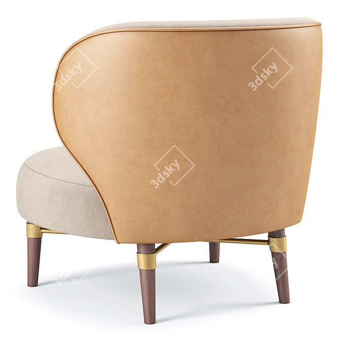 Elegant Louis Armchair 3D Model 3D model image 4