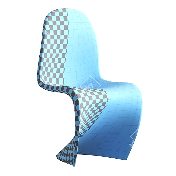 Sleek Modern Plastic Chair 3D model image 7