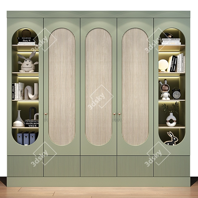 Customizable Children's Furniture: Childroom Wardrobe 3D model image 1