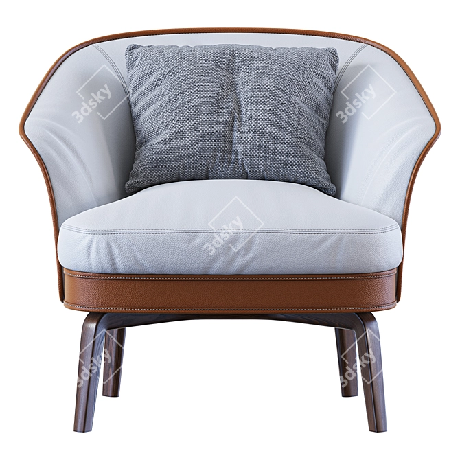 Sleek Nivola 2015 Armchair Design 3D model image 4