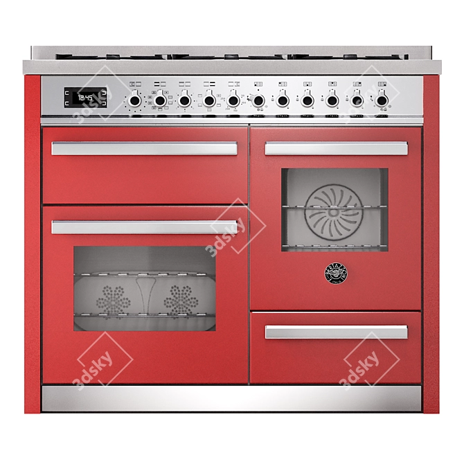 Bertazzoni Professional 6-Burner Electric Cooker 3D model image 5