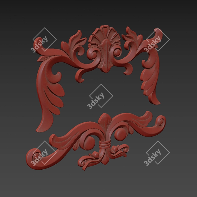 Luxury Ornament Model 3D Max 3D model image 7