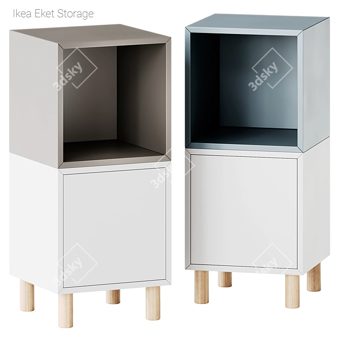 Ikea Eket Storage Combo Stand 3D model image 1