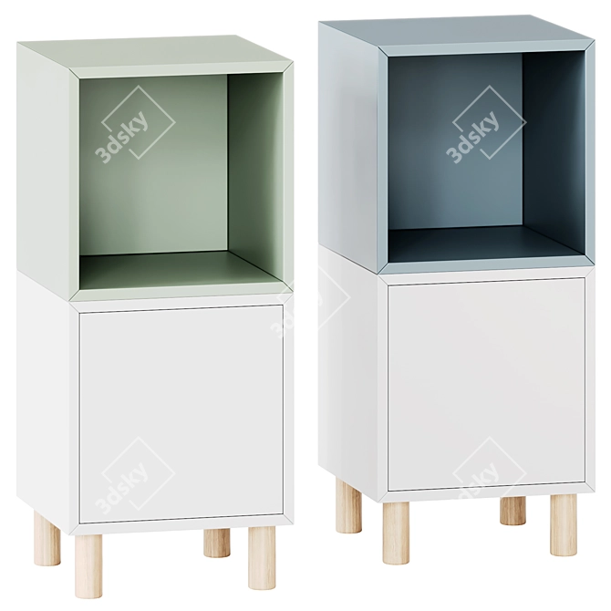 Ikea Eket Storage Combo Stand 3D model image 2