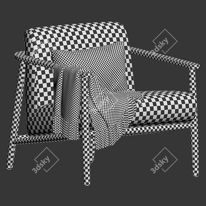 Polyandbark Boheme Accent Chair 3D model image 6