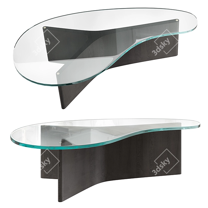 Elegant Upsilon Coffee Table 3D model image 1