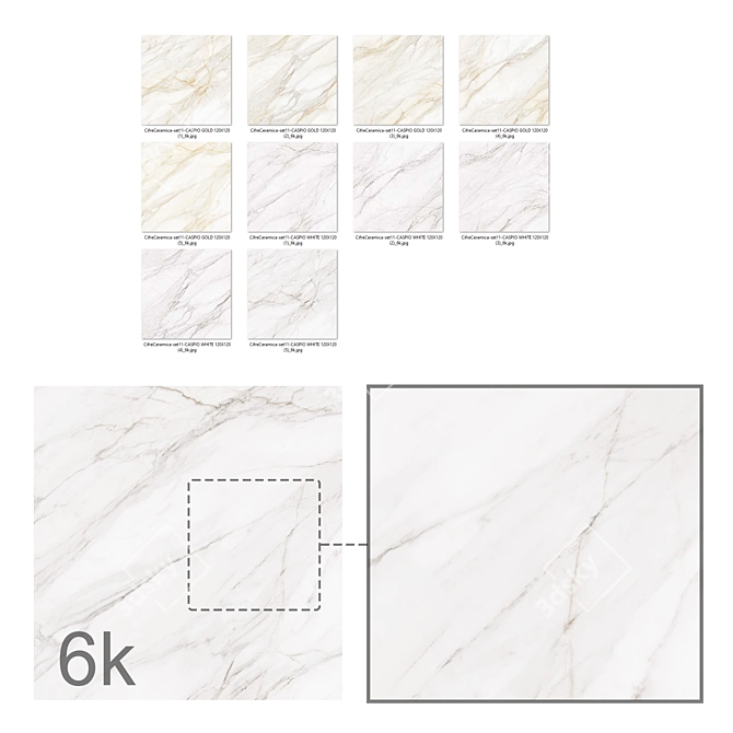 Capio Marble 3D Texture Pack 3D model image 3