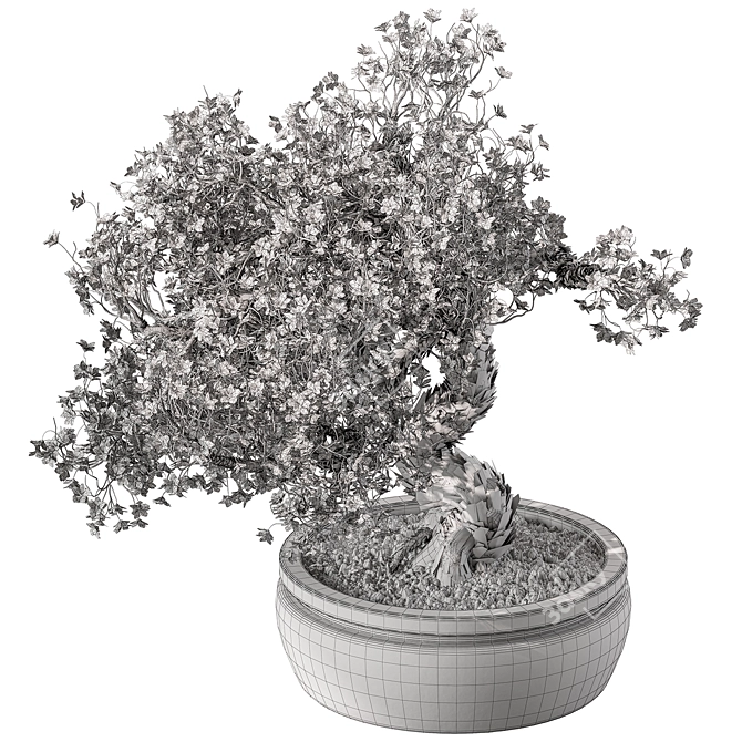 Flower Bonsai 523 - Indoor Greenery 3D model image 3