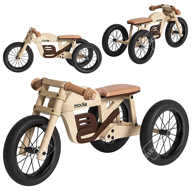 Eco-Wood Balance Bike Kit 3D model image 1