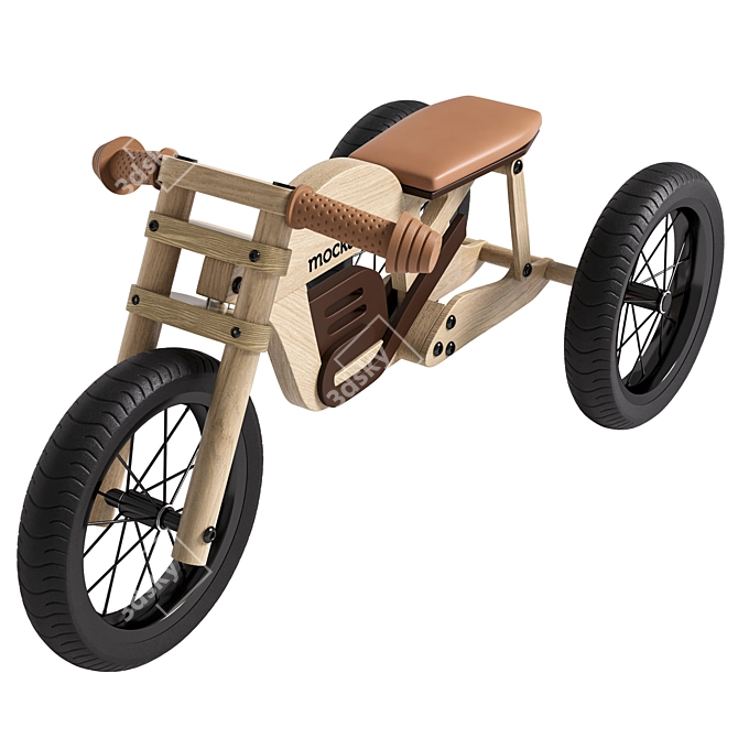 Eco-Wood Balance Bike Kit 3D model image 3