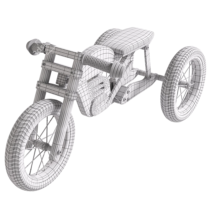 Eco-Wood Balance Bike Kit 3D model image 6