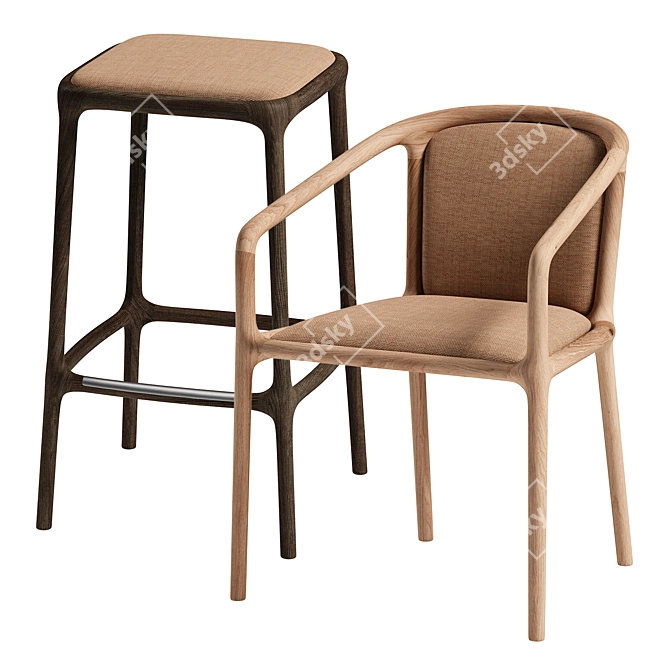 KARIMOKU CASE STUDY Chair Collection 3D model image 3