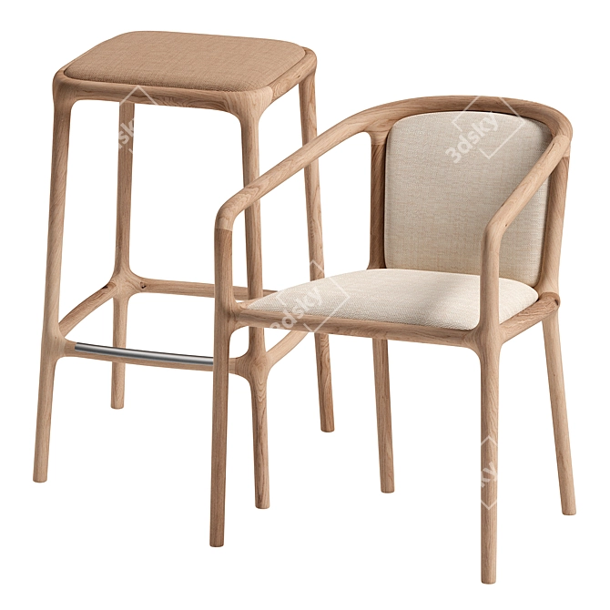 KARIMOKU CASE STUDY Chair Collection 3D model image 4