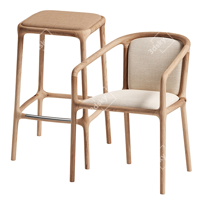 KARIMOKU CASE STUDY Chair Collection 3D model image 11