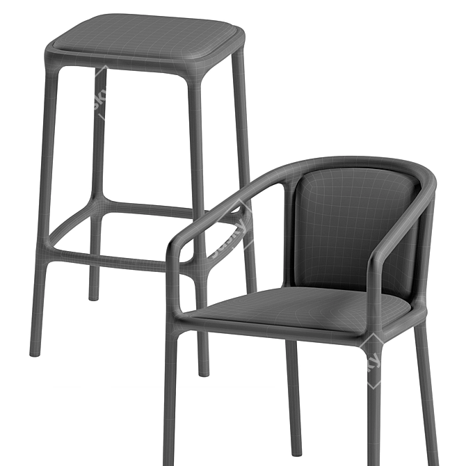 KARIMOKU CASE STUDY Chair Collection 3D model image 14