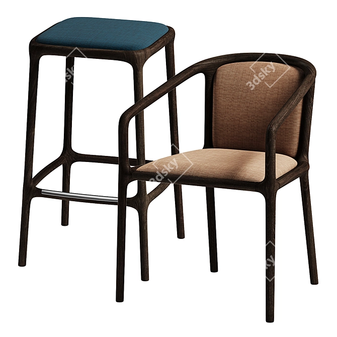 KARIMOKU CASE STUDY Chair Collection 3D model image 19