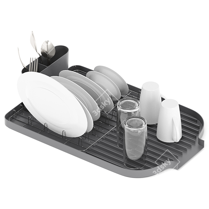 Multi-Format Dish Rack Render Files 3D model image 3