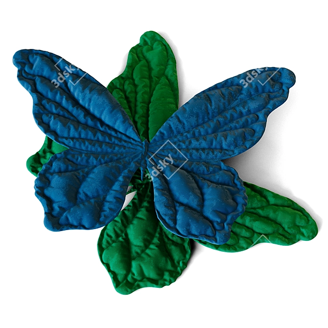 Fluttering Beauty 3D Butterfly Carpet 3D model image 1