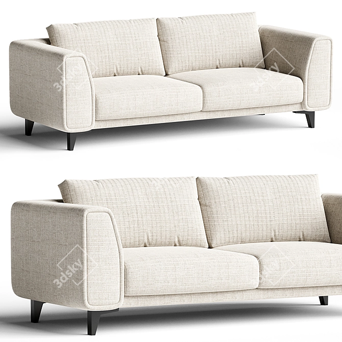 Luxury Principe Upholstered Sofa 3D model image 1