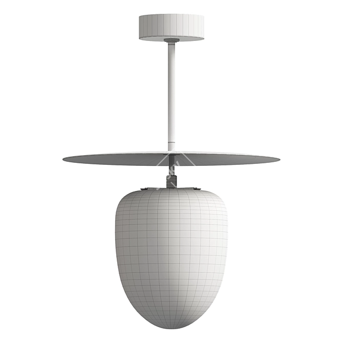 Elegant Bell Pendant Light Fixture 3D model image 2