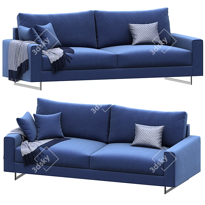 Modern Park Sofa 3Ds Max 3D model image 2