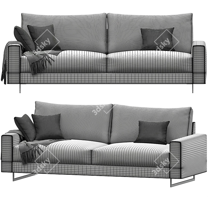 Modern Park Sofa 3Ds Max 3D model image 3