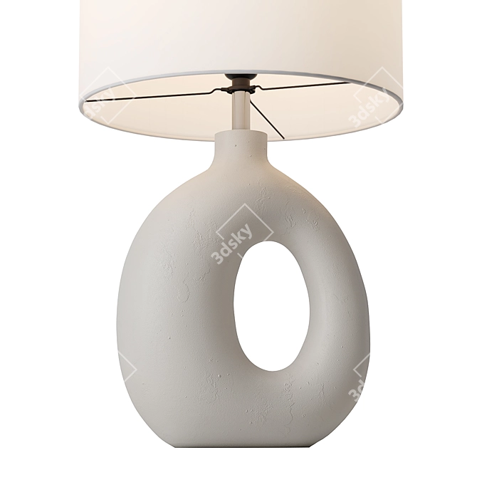 Artisan Ceramic Algarve Lamp 3D model image 2