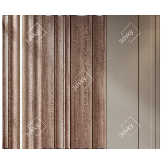 Modern Wall Panel Decor 3D 3D model image 1