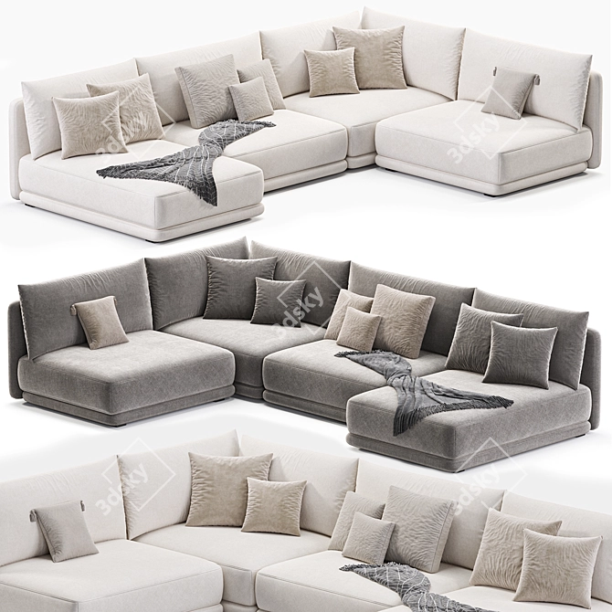 Modern 3D Katarina Corner Sofa 3D model image 1