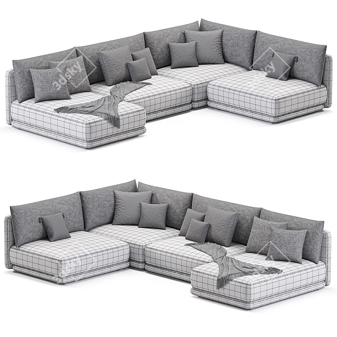 Modern 3D Katarina Corner Sofa 3D model image 5