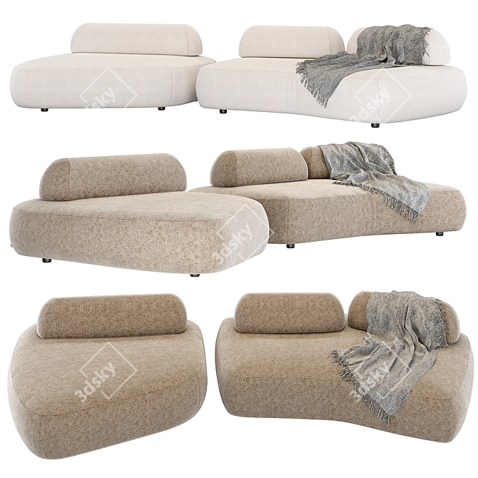 Eichholtz Residenza Sofa: Lyssa Send & Off-White 3D model image 8