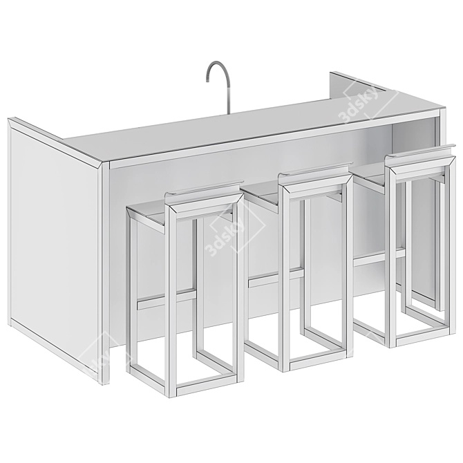 Sachi M2 Bar Counter 3D model image 4