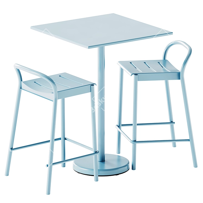 Muuto Linear Steel Cafe Set 3D model image 2