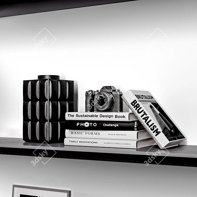 Modern Decor Shelf Set 3D model image 3