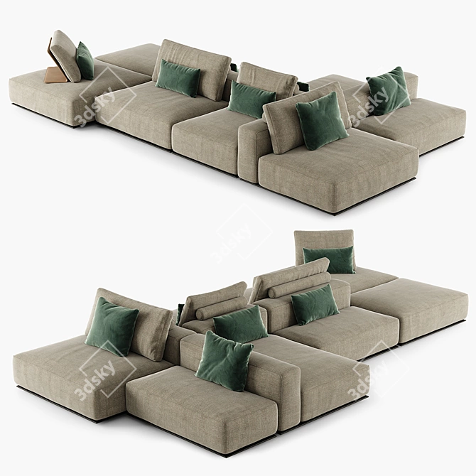 Modern Westside Sofa in Vray 3D model image 4