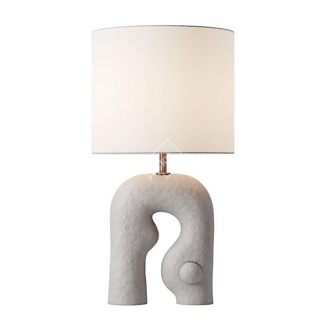 Artist-Inspired Ceramic Table Lamp 3D model image 1