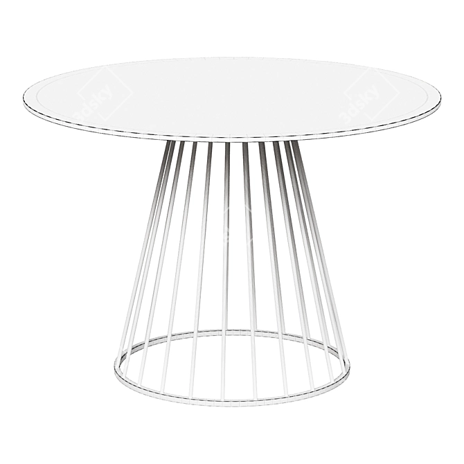 Liverpool White Marble Dining Table 3D model image 2