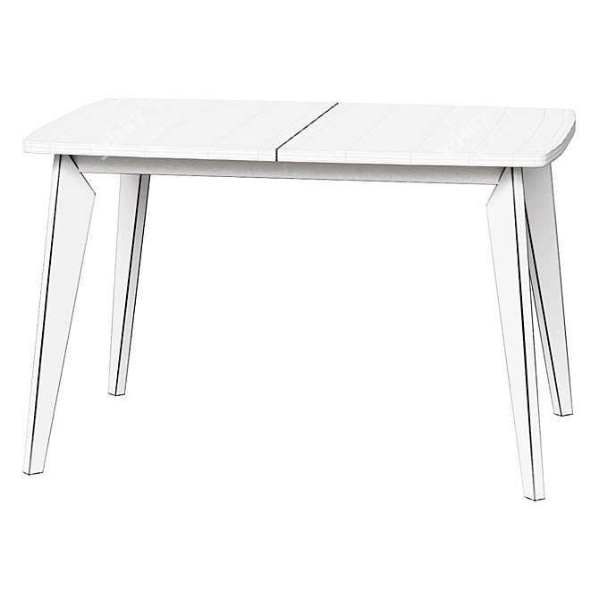 Oslo Marble Extendable Dining Table 3D model image 2