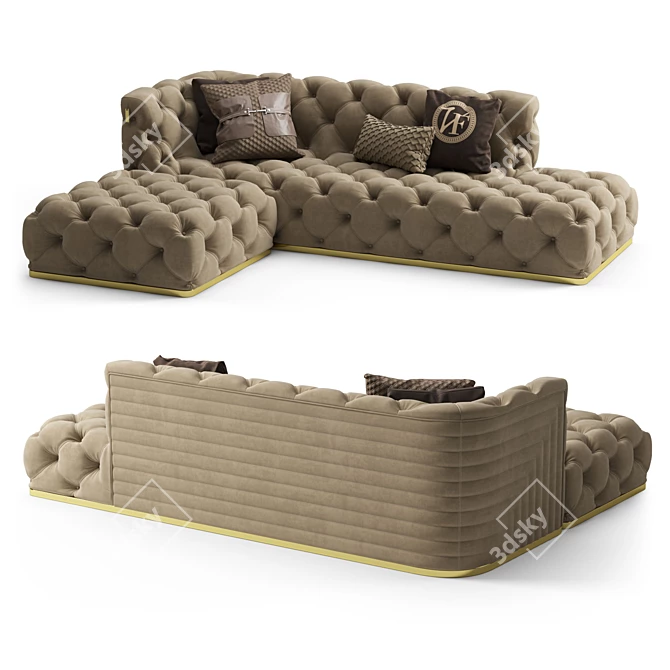 Vittoria Frigerio Caracciolo Daybed 3D Model 3D model image 1