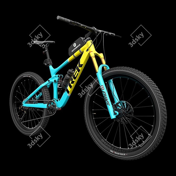 Yellow Mountain Bike 3D Model 3D model image 1